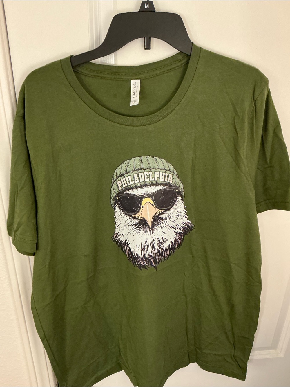NFL Philadelphia Eagles Bella Canvas Mens XL Olive Green Graphic T-Shirt